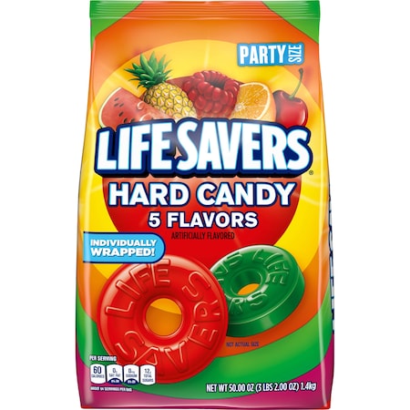 Life Savers Lifesavers Hard Candy Five Flavor Stand Up Pouch 50 oz., PK6 402602